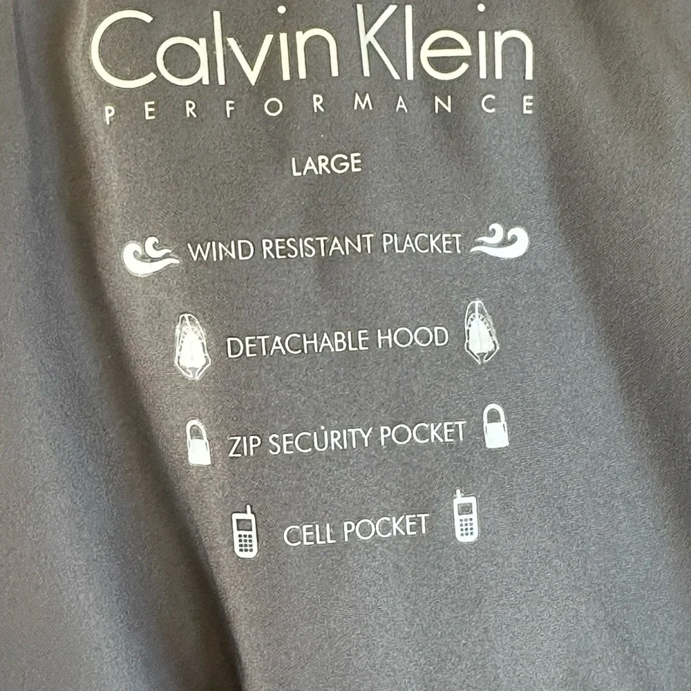 Women’s Calvin Klein Performance Gray Hooded Puffer Vest Fall Winter Size L - Picture 6 of 7